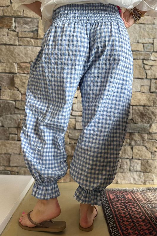 Nonni Gingham Bloomer Pant Denim